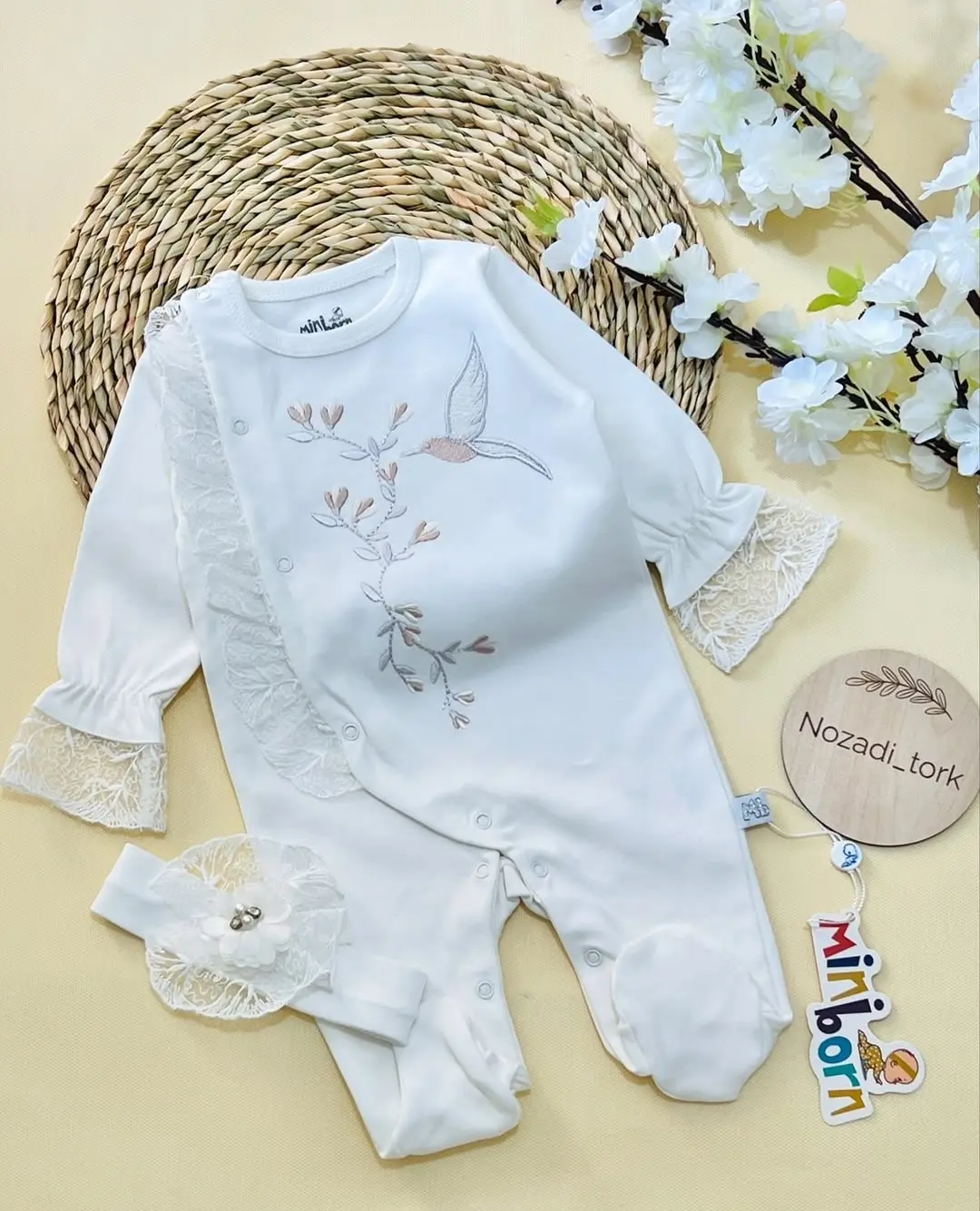 سرهمی دخترانه برند miniborn
